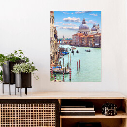Plakat samoprzylepny Wenecja - kanały w słoneczny letni dzień