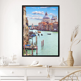Obraz w ramie Wenecja - kanały w słoneczny letni dzień