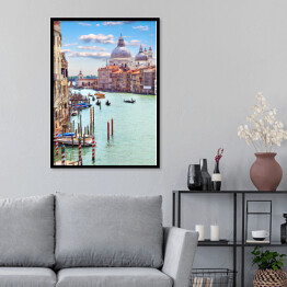 Plakat w ramie Wenecja - kanały w słoneczny letni dzień