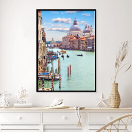 Plakat w ramie Wenecja - kanały w słoneczny letni dzień