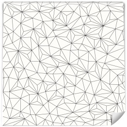 Tapeta w rolce Łamana czarna linia tworząca trójkąty na białym tle