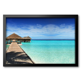 Obraz w ramie Słoneczna plaża na Malediwach