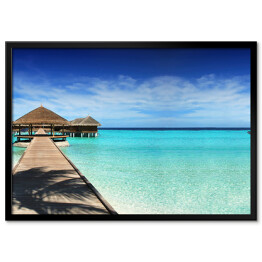 Plakat w ramie Słoneczna plaża na Malediwach