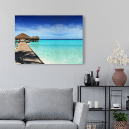 Obraz na płótnie Słoneczna plaża na Malediwach