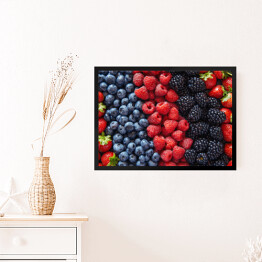 Obraz w ramie Zdrowe owoce - widok z góry