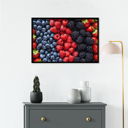 Plakat w ramie Zdrowe owoce - widok z góry