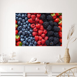 Plakat Zdrowe owoce - widok z góry