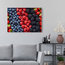 Obraz na płótnie Zdrowe owoce - widok z góry
