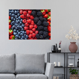 Plakat Zdrowe owoce - widok z góry