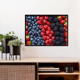 Plakat w ramie Zdrowe owoce - widok z góry