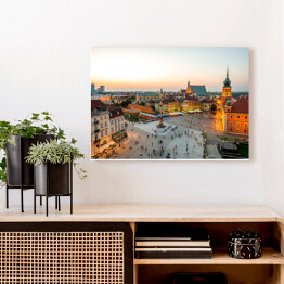 Obraz na płótnie Widok z góry na Stare Miasto w Warszawie