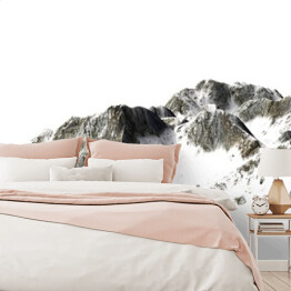 Fototapeta winylowa zmywalna Góry pokryte sniegiem na białym tle