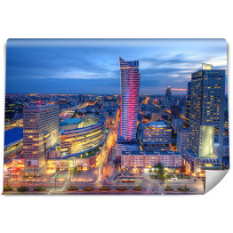 Wieczorna panorama Warszawy