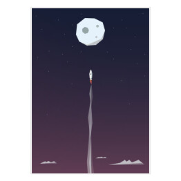 Rakieta lecąca na księżyc