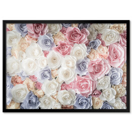 Obraz klasyczny Kolorowe pastelowe róże