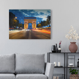 Obraz na płótnie Łuk Triumfalny, Paryż - efekt long exposure