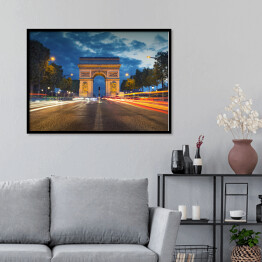 Plakat w ramie Łuk Triumfalny, Paryż - efekt long exposure