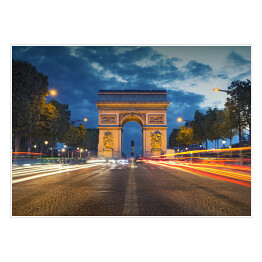 Plakat samoprzylepny Łuk Triumfalny, Paryż - efekt long exposure