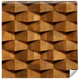 Tapeta winylowa zmywalna w rolce abstrakcyjne cegły dekoracyjne - bezszwowe tło - tekstura drewna