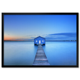 Plakat w ramie Wschód słońca w Matilda Bay Boathouse w Perth, Australia