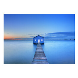 Plakat samoprzylepny Wschód słońca w Matilda Bay Boathouse w Perth, Australia