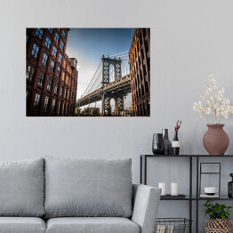 Plakat Widok mostu na Manhattanie