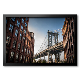 Obraz w ramie Widok mostu na Manhattanie