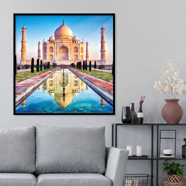 Plakat w ramie Taj Mahal latem
