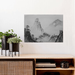 Plakat samoprzylepny Chiński obraz - krajobraz górski
