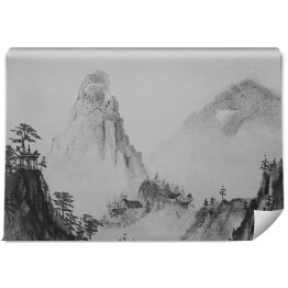 Fototapeta winylowa zmywalna Chiński obraz - krajobraz górski
