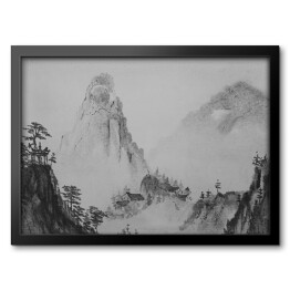 Obraz w ramie Chiński obraz - krajobraz górski