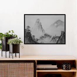 Plakat w ramie Chiński obraz - krajobraz górski