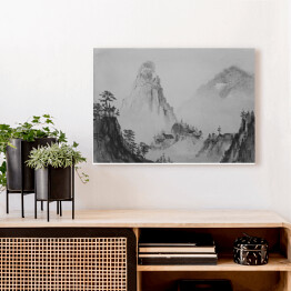Obraz na płótnie Chiński obraz - krajobraz górski