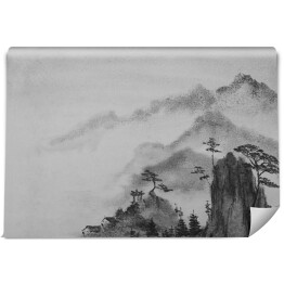 Fototapeta winylowa zmywalna Rysunek gór i chmur w Chinach