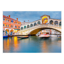 Plakat Włoski most Rialto o zmierzchu