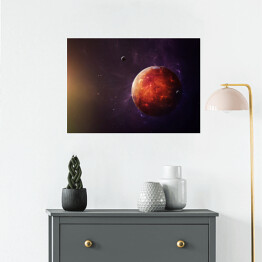 Plakat samoprzylepny Mars w blasku Słońca
