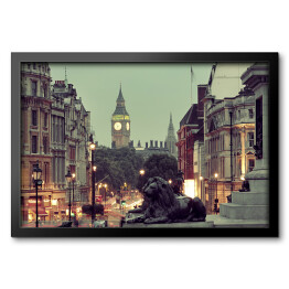 Obraz w ramie Trafalgar Square w Londynie