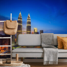 Fototapeta samoprzylepna Panorama Kuala Lumpur w trakcie zmierzchu