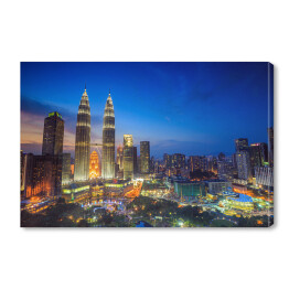  Panorama Kuala Lumpur w trakcie zmierzchu