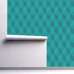 Tapeta samoprzylepna w rolce Niebieskie kostki - minimalistyczna iluzja 3D