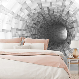 Fototapeta Jasny tunel w odcieniach szarości