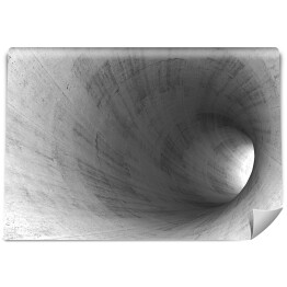Fototapeta winylowa zmywalna Wnętrze tunelu betonowego o okrągłych ścianach 3D