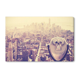 Obraz na płótnie Turystyczne lornetki nad Manhattanem, USA