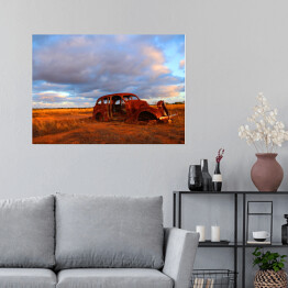 Plakat Jasne niebo nad Nullarbor Plain, Australia