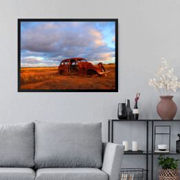 Obraz w ramie Jasne niebo nad Nullarbor Plain, Australia