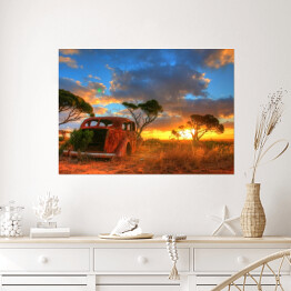 Plakat samoprzylepny Nullarbor Plain, Australia