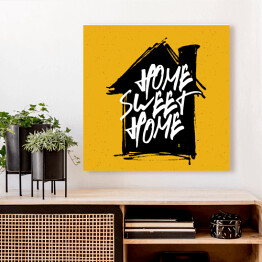 Obraz na płótnie Ilustracja "Dom, ukochany dom" w żywych kolorach