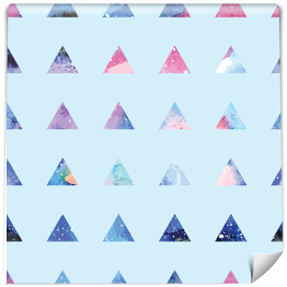 Tapeta w rolce Uporządkowane trójkąty w abstrakcyjne wzory na błękitnym tle