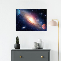 Plakat samoprzylepny Układ Słoneczny - tworzenie Galaktyk