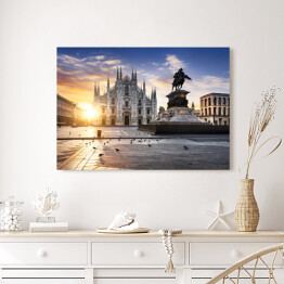 Mediolan - katedra w blasku słońca